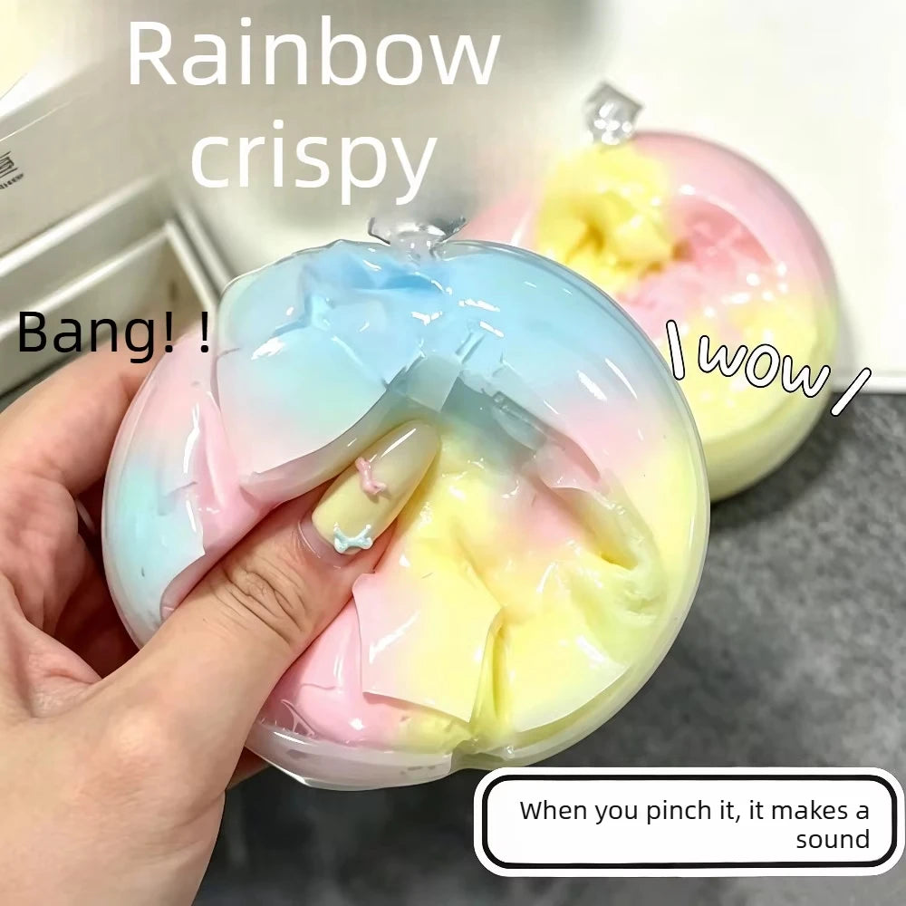 1-3Pcs Cracking Wax Ball Fidget Toy Handmade Cantaloupe Chocolate Soft Squeeze Ball anti Stress Sensory Decompression Toy